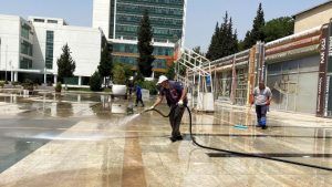 Büyükşehir Belediyesi, şehirde etkili olan toz taşınımı nedeniyle oluşabilecek olumsuzlukların