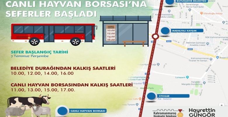 Canlı Hayvan Borsası’na Ücretsiz Ring Seferleri Başlıyor