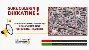 Büyükşehir Belediyesi, Tapu ve Kadastro İl Müdürlüğü önünde gerçekleştirilecek altyapı
