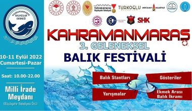 Kahramanmaraş 3. Geleneksel Balık Festivali Başlıyor