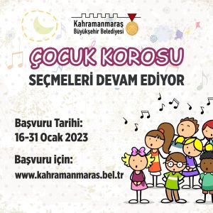 Büyükşehir Belediyesi’nin Türk Halk Müziği ve Çocuk korosunda ön kayıtlar