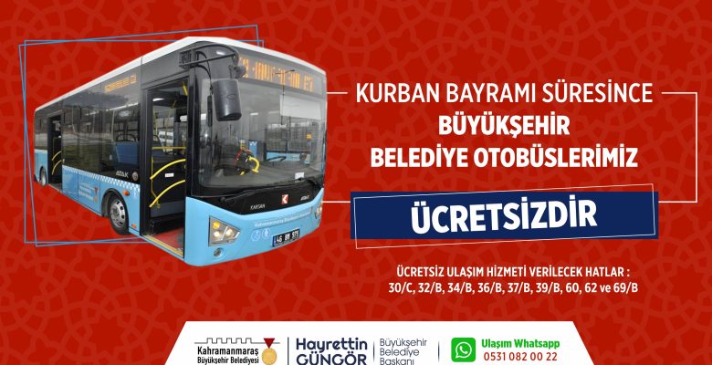 Büyükşehir Otobüsleri Bayramda Ücretsiz Ulaşım Hizmeti Verecek