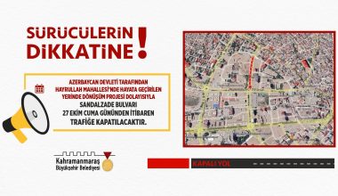 Sandalzade Bulvarı Trafiğe Kapatılıyor!