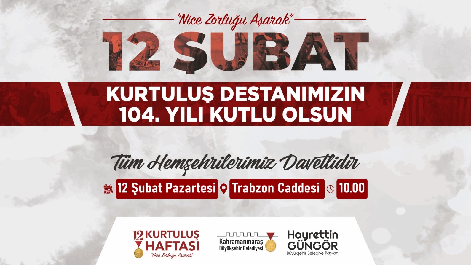 Kurtuluş Haftası anma etkinlikleri çerçevesinde 11 Şubat Pazar günü; Sütçü