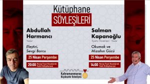 Yazar Harmancı ve Kapanoğlu, Okurlarla Buluşacak Büyükşehir Belediyesinin düzenlediği Kütüphane