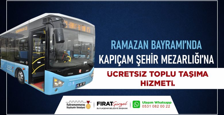 Bayramda Kapıçam Mezarlığı’na Ücretsiz Seferler Düzenlenecek