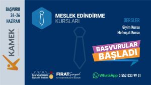 Büyükşehir Belediyesinin Meslek Edindirme Kursları’nda düzenlenecek Giyim ve Mefruşat atölyelerine
