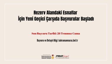 Rezerv Alandaki Esnaflar İçin Yeni Geçici Çarşıda Başvurular Başladı