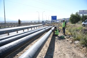 KASKİ koordinesindeki ekiplerce Onikişubat ilçesi Kılavuzlu bölgesinde yaklaşık 1 kilometrelik