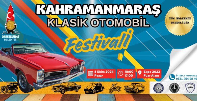 Kahramanmaraş Klasik Otomobil Festivali İçin Geri Sayım Başladı