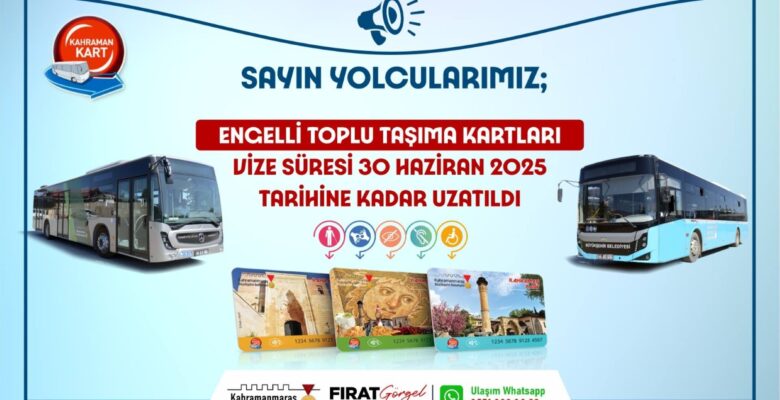 Engelli Toplu Taşıma Kartlarının Vizesi Uzatıldı