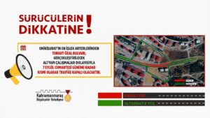 Kahramanmaraş Büyükşehir Belediyesi ve KASKİ Genel Müdürlüğü iş birliğiyle şehir