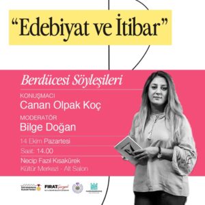 Kahramanmaraş Büyükşehir Belediyesi’nin düzenlediği Kütüphane Söyleşileri’nde bu hafta Yazar Dilek