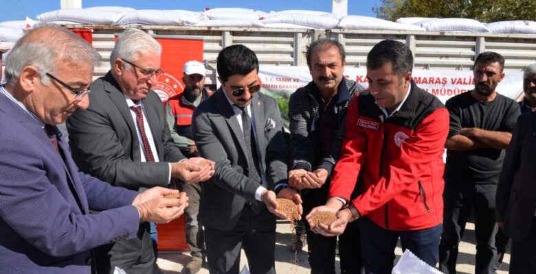 Pazarcık’ta Mercimek Tohumu Dağıtımı Yapıldı