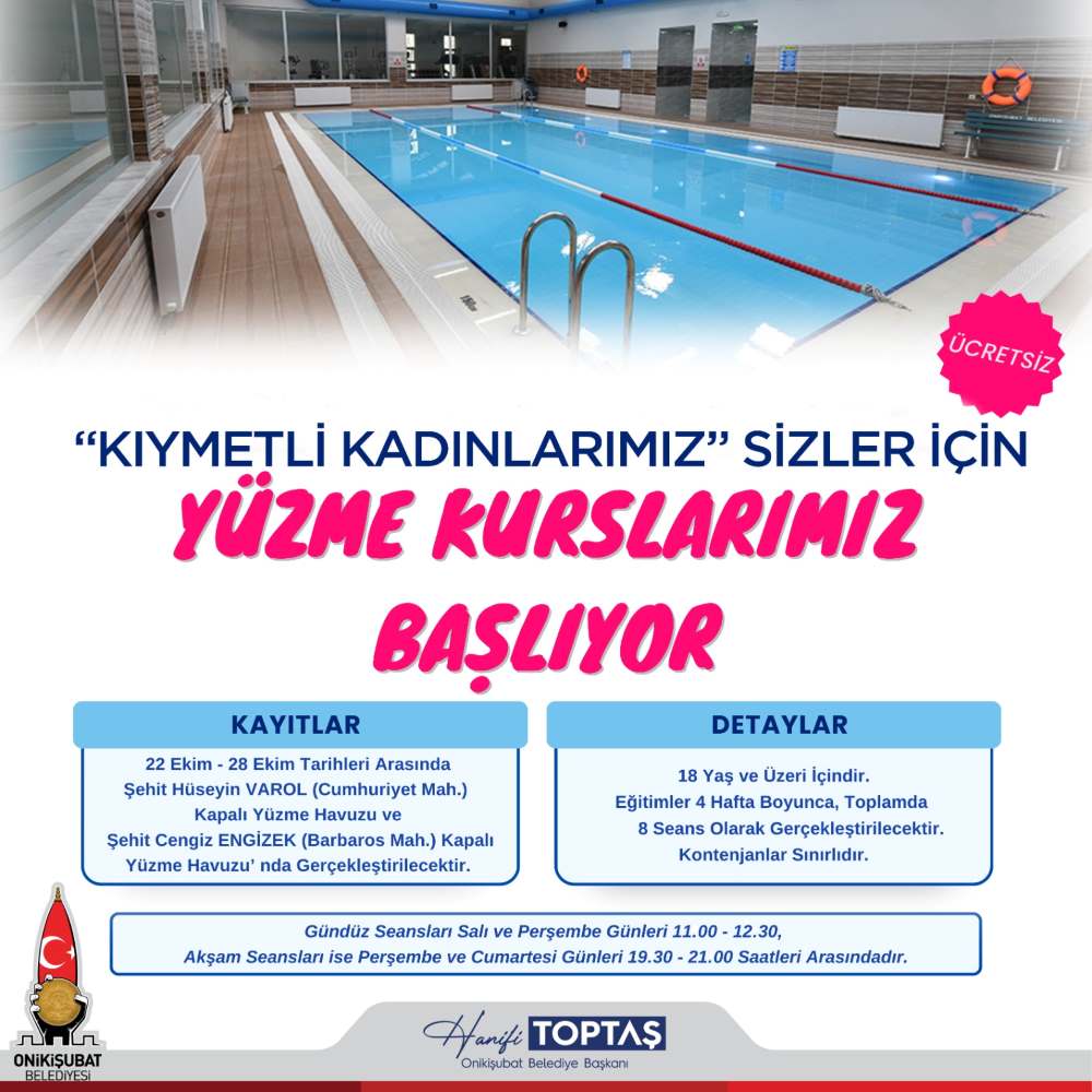 Onikişubat Belediyesi, kadınların spor yapma imkânlarını artırmak ve sağlıklı yaşam