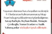 Kitap Fuarı’nda Bugünkü Söyleşiler İptal Edildi