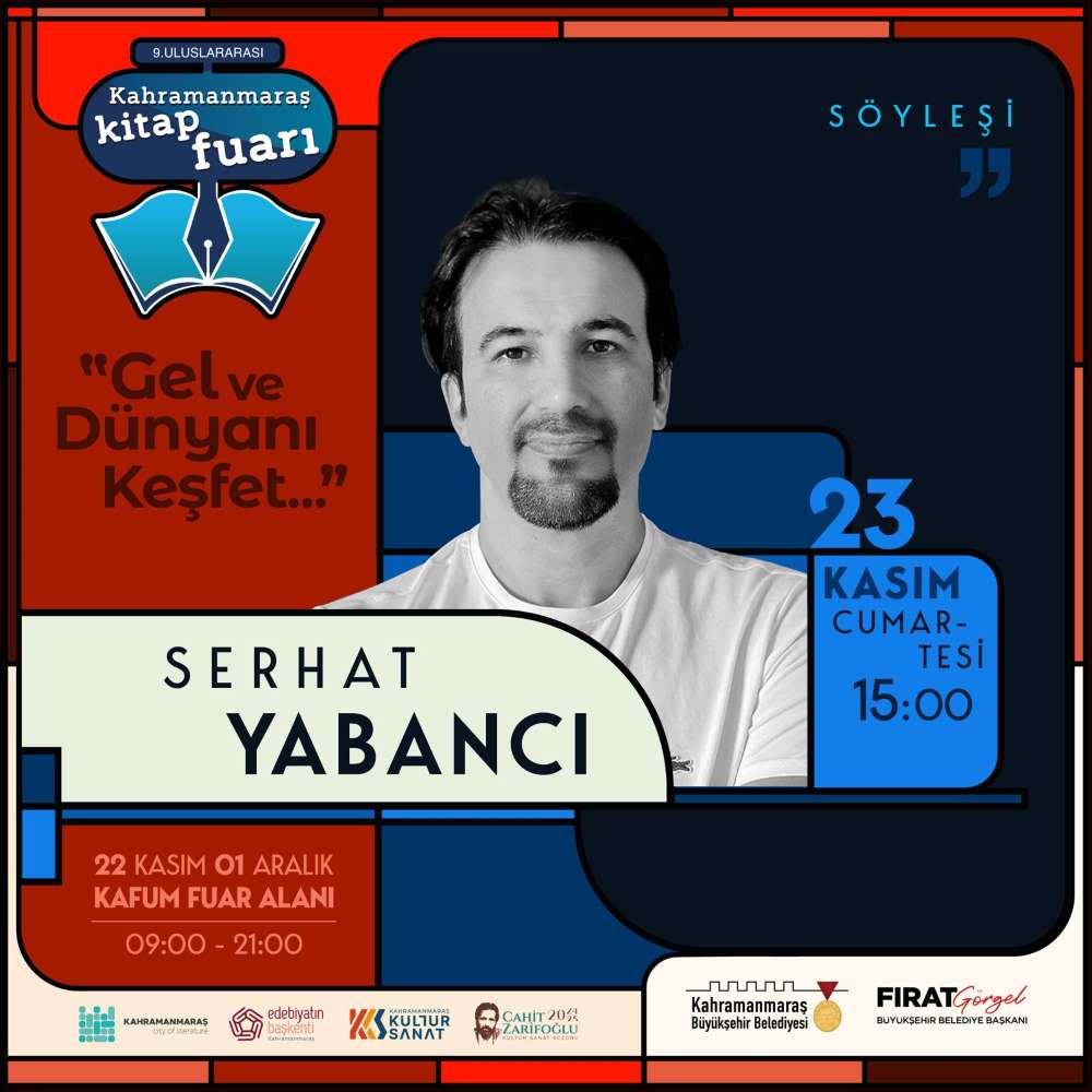 Kahramanmaraş Büyükşehir Belediyesi’nin düzenlediği 9. Uluslararası Kitap Fuarı, 23 Kasım