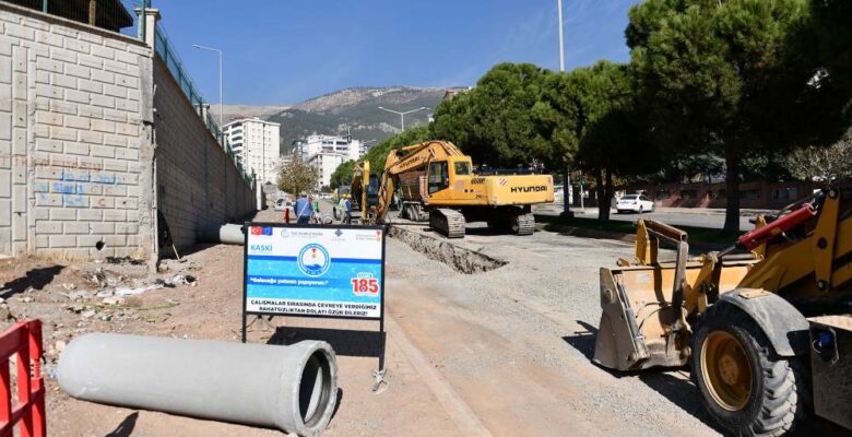 Büyükşehir, Ahır Dağı Caddesi’nde Altyapı İmalatlarına Hız Verdi