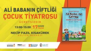 üyükşehir Belediyesi, 17 Kasım Pazar günü “Ali Baba’nın Çiftliği” adlı
