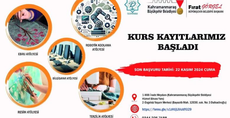 Büyükşehir’in Kursları Özel Katılımcılarını Bekliyor!