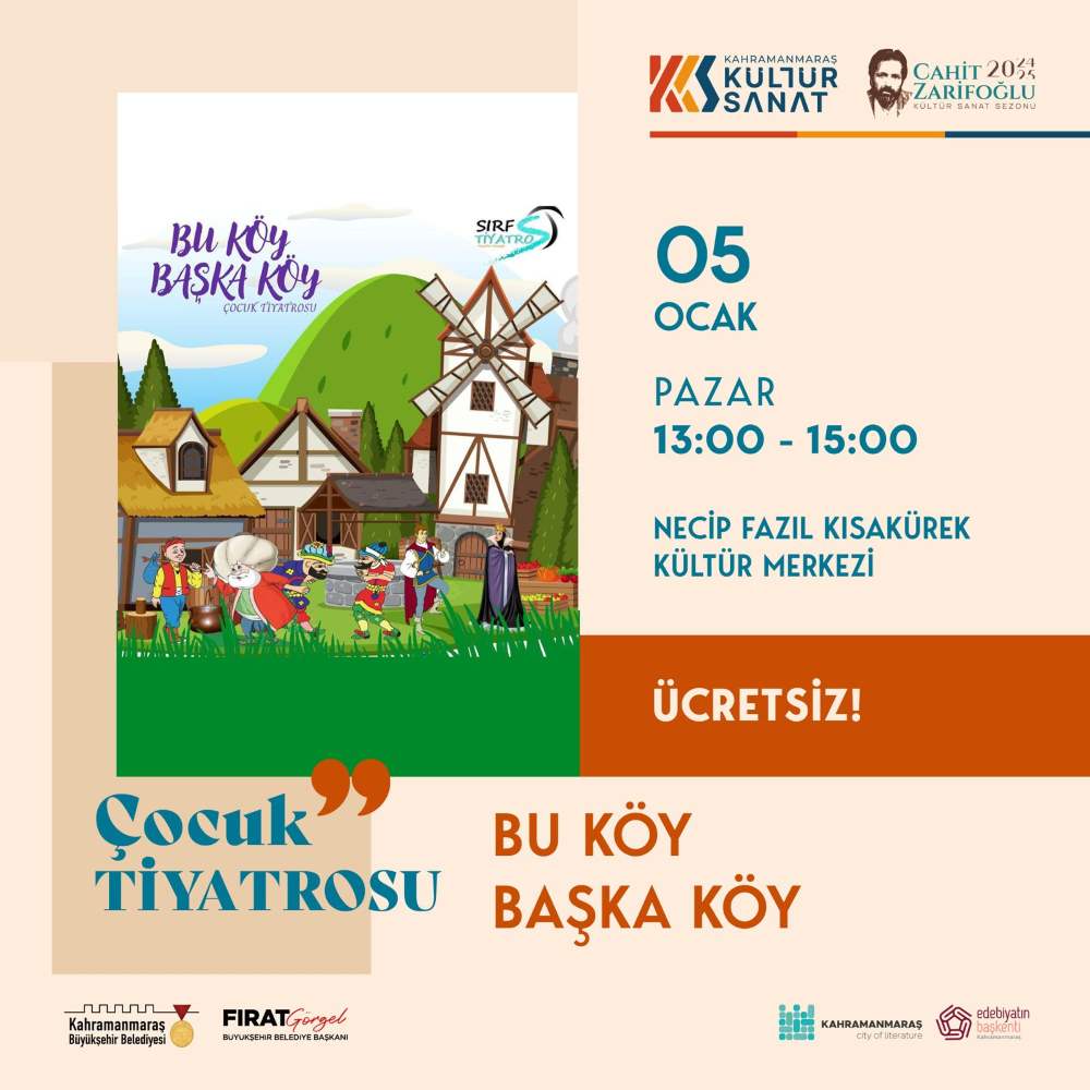 Büyükşehir Belediyesi, 2025 kültür sanat sezonunu “Bu Köy Başka Köy”