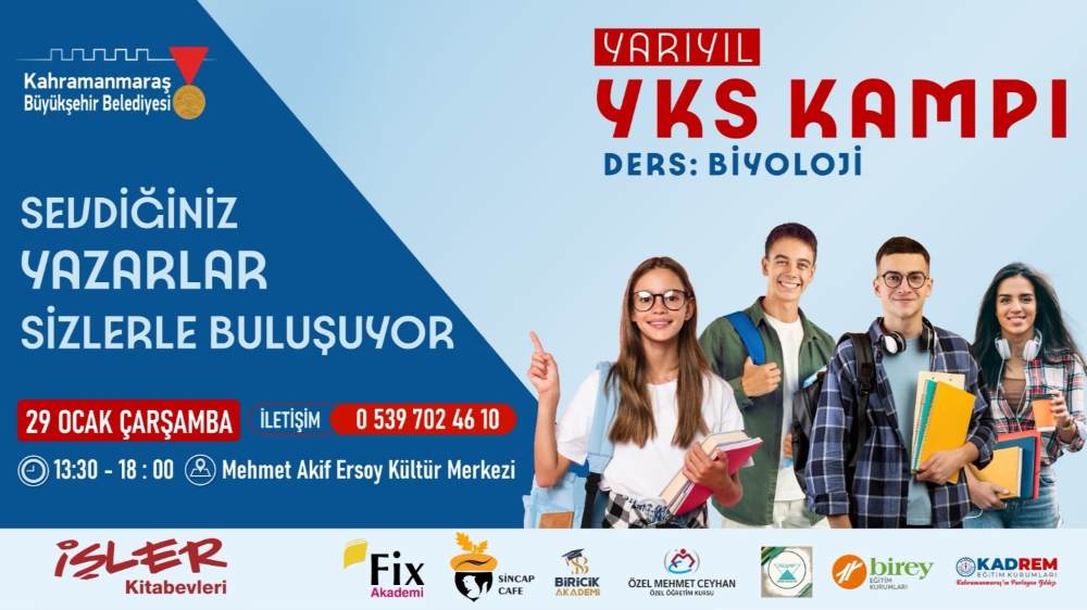 Büyükşehir Belediyesinin ücretsiz YKS kampı, 29 Ocak Çarşamba günü Biyoloji