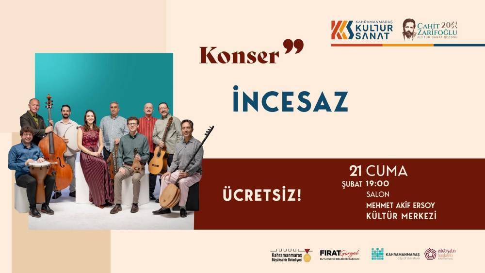 Kahramanmaraş Büyükşehir Belediyesi’nin düzenlediği Cahit Zarifoğlu Kültür Sanat Sezonu, sanat