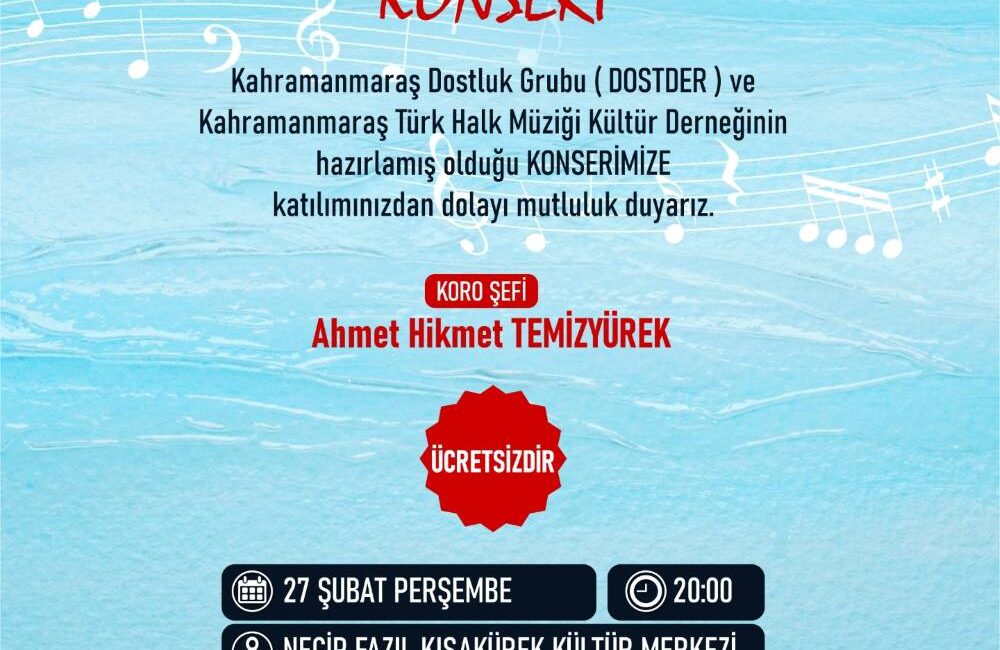 &nbsp; Büyükşehir Belediyesi, Kahramanmaraş Dostluk Grubu ve Kahramanmaraş Türk Halk