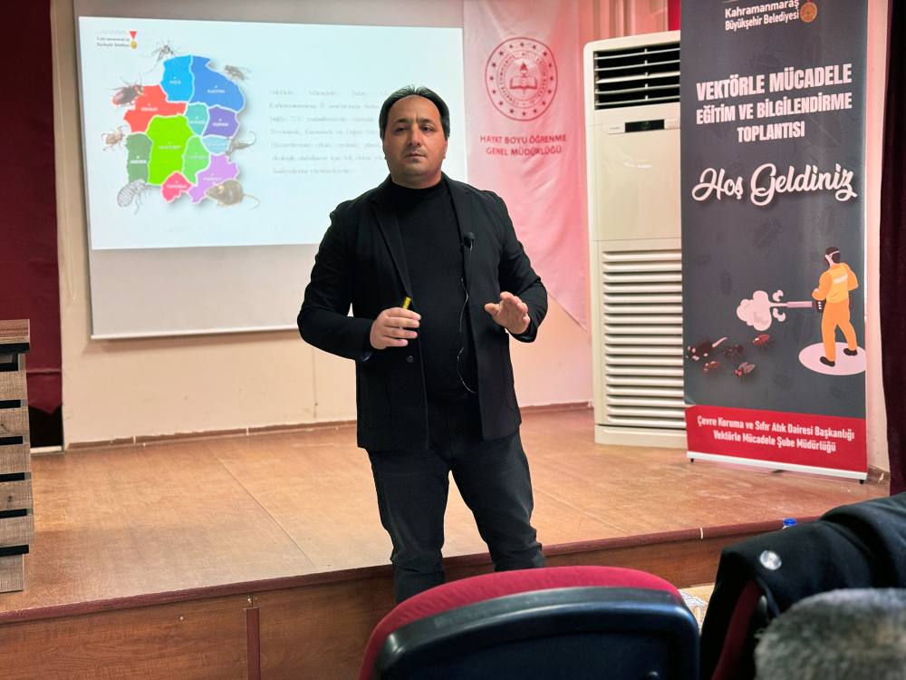 Kahramanmaraş Büyükşehir Belediyesi, halk sağlığını tehdit eden zararlılarla mücadelede farkındalık