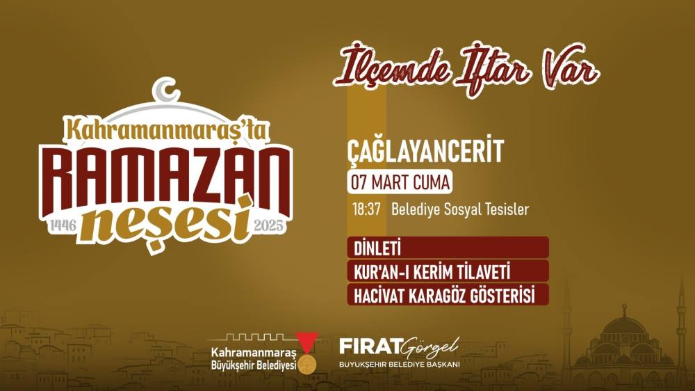Kahramanmaraş Büyükşehir Belediyesi’nin Ramazan ayı boyunca ilçelerde düzenlediği “İlçemde İftar