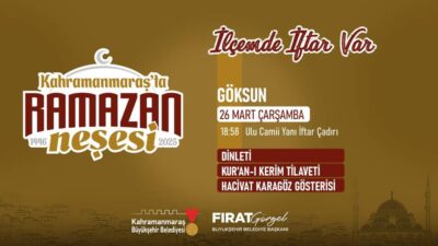 “İlçemde İftar
Var” programının dokuzuncu durağında Göksun halkını iftar sofrasında buluşturacak.