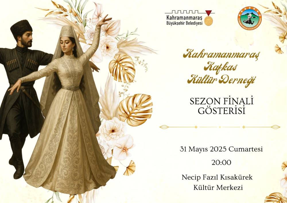 Büyükşehir Belediyesi, Kahramanmaraş Kafkas Kültür Derneği iş birliğiyle 31 Mayıs
Cumartesi