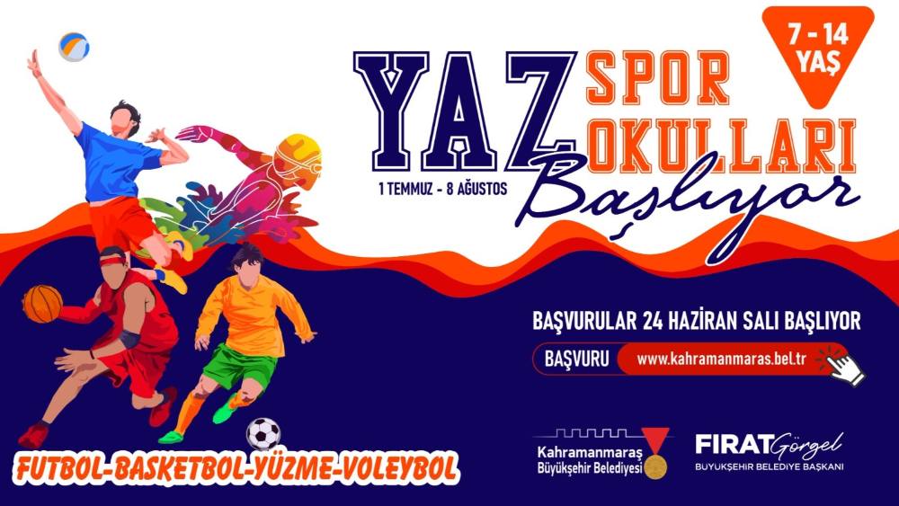 Büyükşehir’in Yaz Spor Okulları Kayıtları 24 Haziran’da Başlıyor