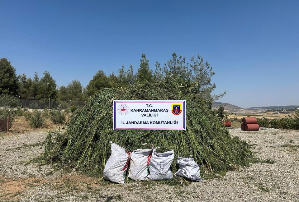 Kahramanmaraş’ta İl Jandarma Komutanlığı tarafından düzenlenen operasyonda uyuşturucu madde ele