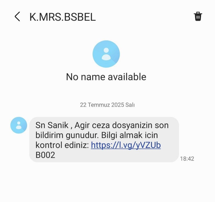ÓKahramanmaraş Büyükşehir Belediyesi, vatandaşları kurumun adı taklit edilerek atılan sms’e