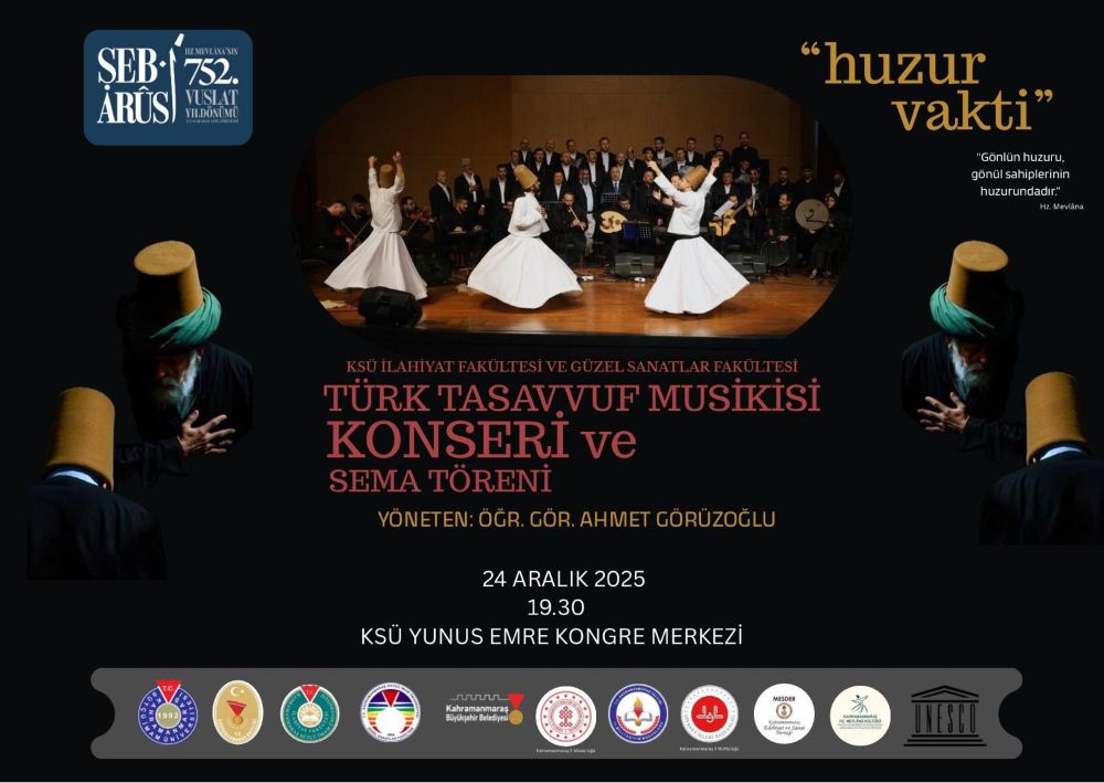 Hz. Mevlânâ, vuslatının 752. yıl dönümünde 24 Aralık Çarşamba günü