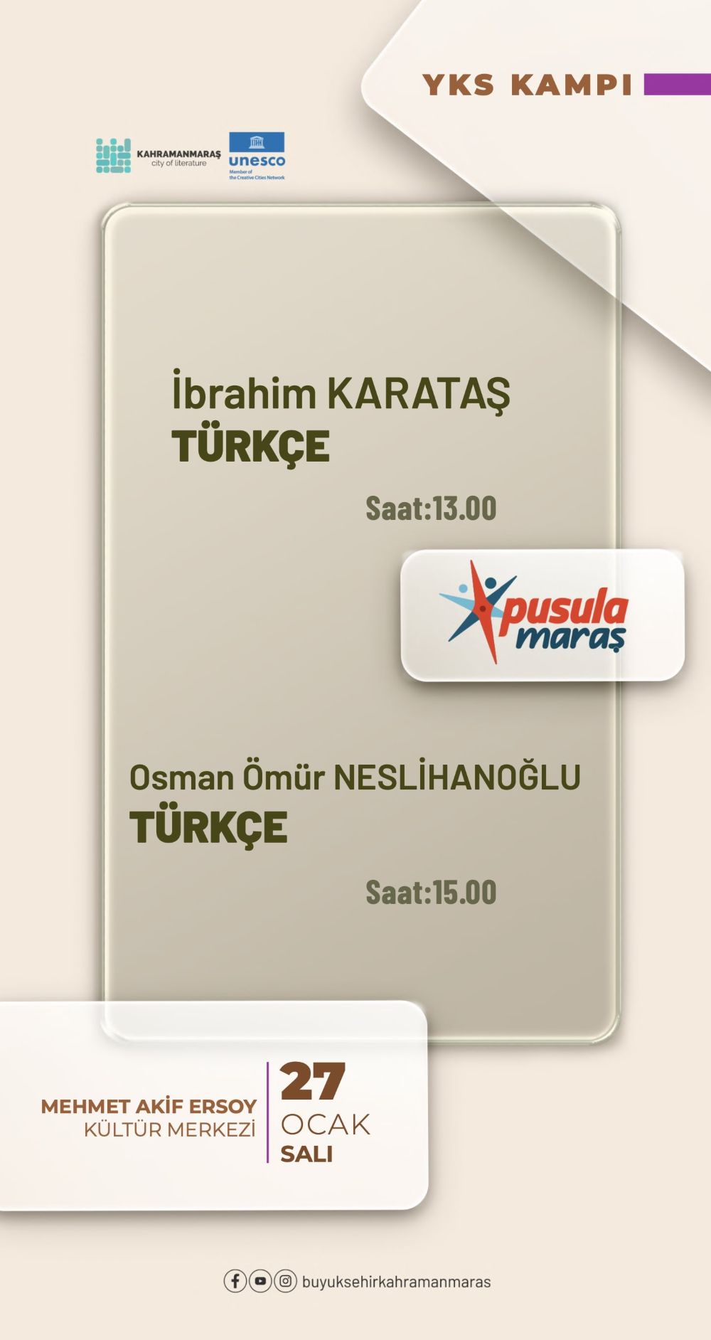 Büyükşehir’in ücretsiz YKS Kampı, Türkçe dersleriyle üniversite adaylarına rehberlik etmeye