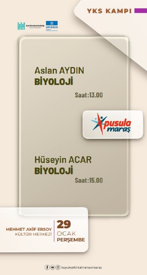 Büyükşehir Belediyesinin üniversite sınavlarına hazırlanan gençler için 
düzenlediği YKS Kampı,