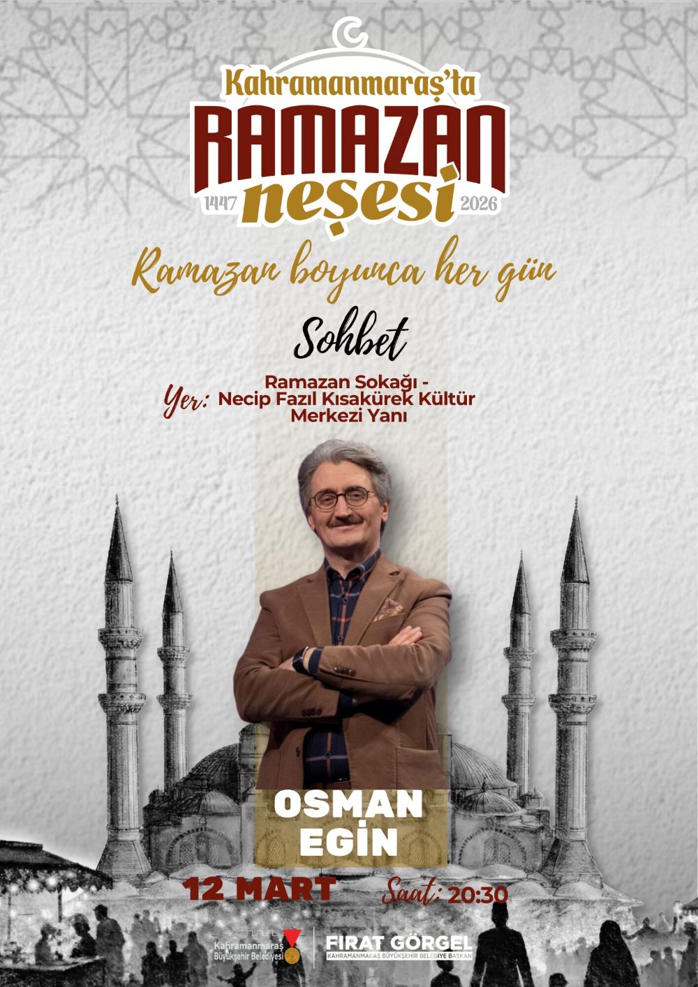 Büyükşehir Belediyesinin Ramazan etkinlikleri kapsamında hafız ve yazar Osman Egin,