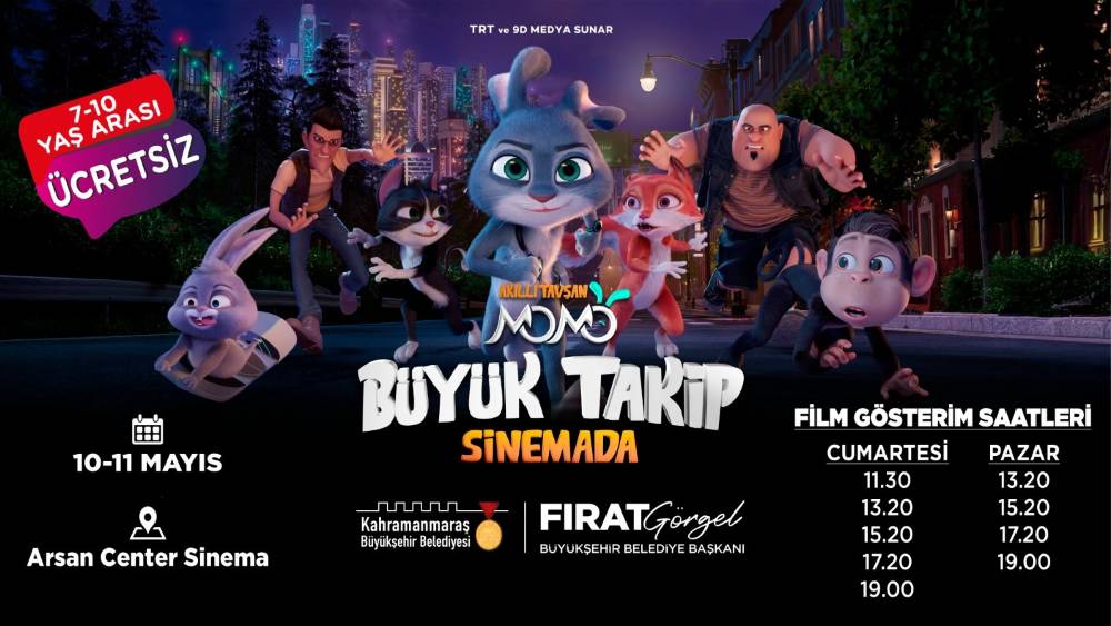 Büyükşehir Belediyesi, TRT’nin sevilen yapımlarından biri olan “Akıllı Tavşan Momo:
Büyük