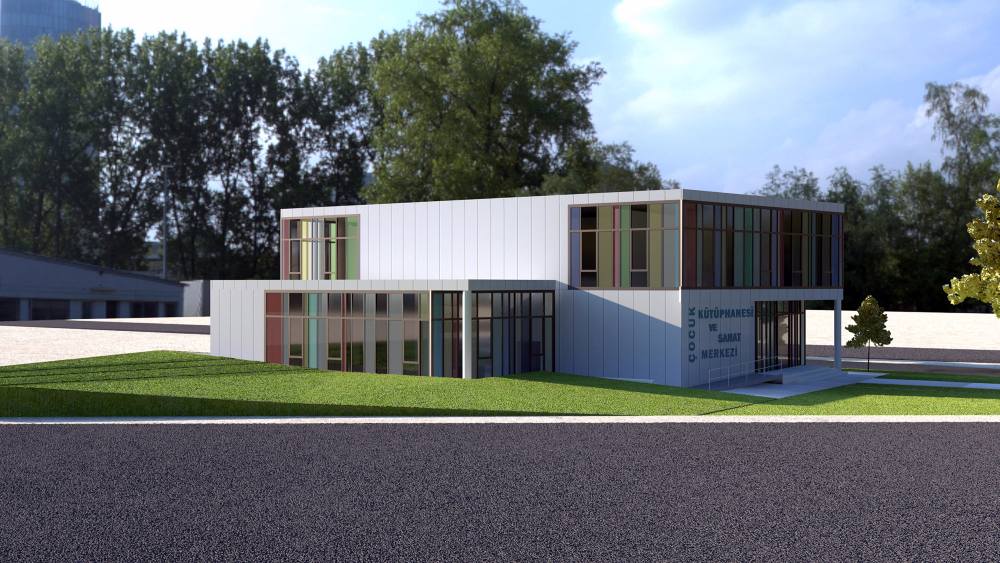 Kahramanmaraş’a kazandırılan 60 milyonluk Çocuk Kütüphanesi ve Sanat Merkezi hızla