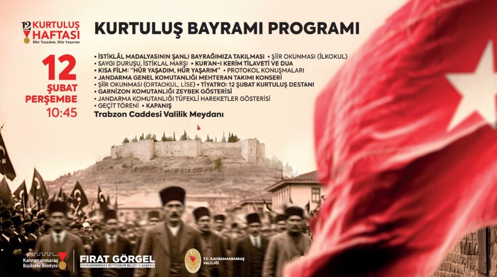 Kahramanmaraş’ın düşman işgalinden kurtuluşunun 106. yıl dönümü dolayısıyla
Büyükşehir Belediyesi ve