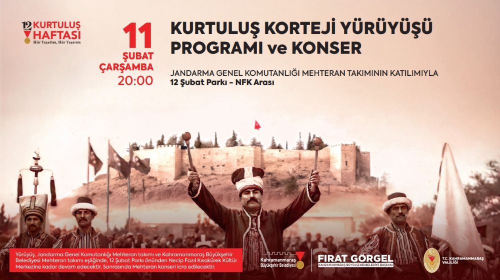 Kahramanmaraş’ın kurtuluşunun 106. yıl dönümü etkinlikleri, 11 Şubat Çarşamba günü