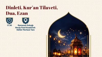Büyükşehir Belediyesi, Ramazan ayının manevi iklimini şehir genelinde hissettirmek ve
her