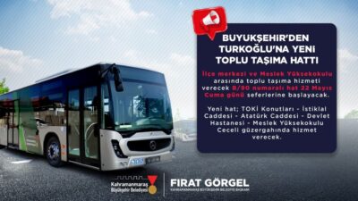 Kahramanmaraş Büyükşehir Belediyesi, şehir genelinde toplu taşıma ağını genişletme ve