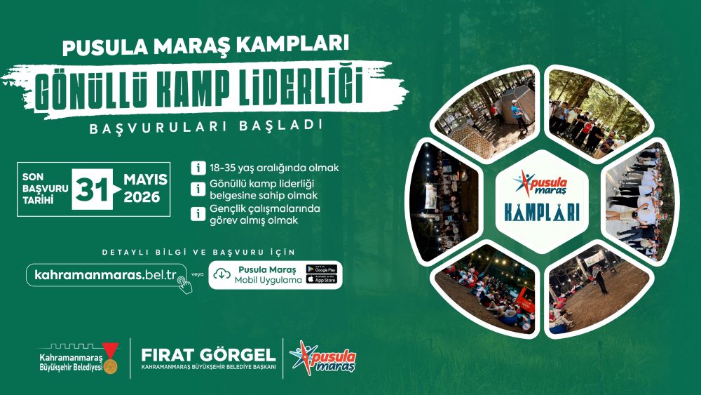 Kahramanmaraş Büyükşehir Belediyesi'nin gençlik markası Pusula Maraş, yaz aylarında düzenlenecek