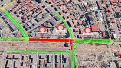 Azerbaycan Bulvarı’nın Hükümet Bulvarı kesişimi ile Milli İrade Meydanı Kavşağı