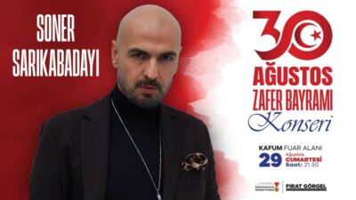 29 Ağustos Cumartesi akşamı saat 21.30’da KAFUM Fuar Alanı’nda sahne