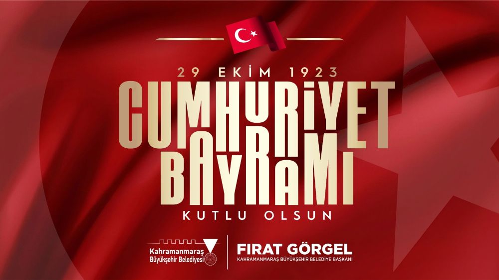 Cumhuriyet’in kuruluşunun 103’üncü yıl dönümü dolayısıyla kutlama mesajı
yayımlayan Başkan Görgel,