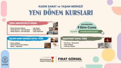 18-65 yaş arası kadınlara yönelik klasik sanatlardan moda tasarımına kadar